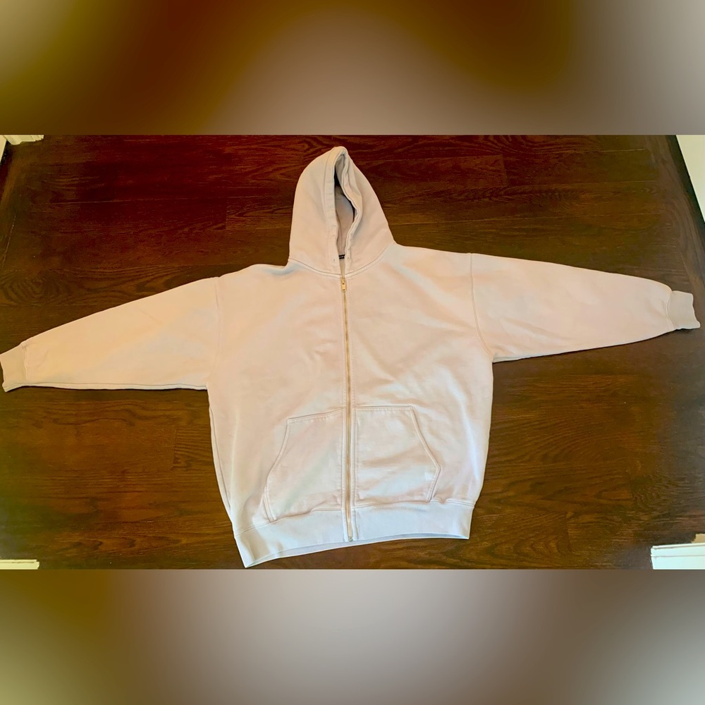 Brandy Melville Oversized zip up hoodie. 
Pale blue